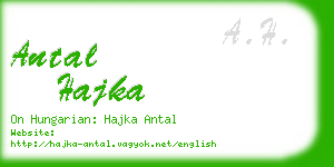 antal hajka business card